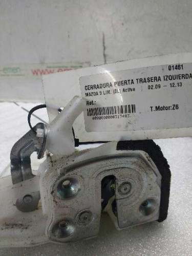  CERRADURA PUERTA TRASERA IZQUIERDA MAZDA 3 BERLINA (BL) 