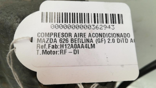  COMPRESOR AIRE ACONDICIONADO MAZDA 626 BERLINA (GF) 