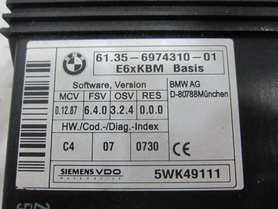 MODULO ELECTRONICO, BMW, SERIE M6 COUPE (E63)