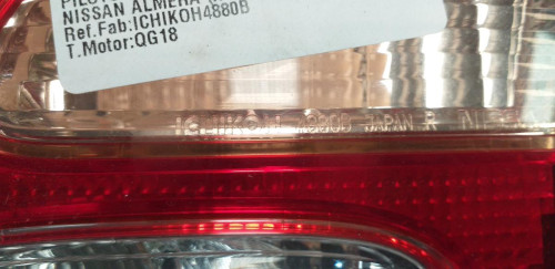 PILOTO TRASERO IZQUIERDO INTERIOR NISSAN ALMERA (N16/E) 