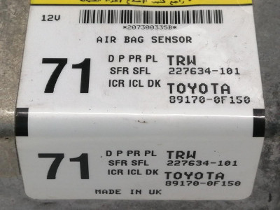 KIT AIRBAG, TOYOTA, VERSO (AUR2/ZGR2)