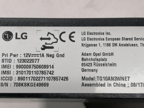 MODULO ELECTRONICO OPEL ASTRA K BERLINA 5P 