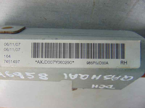 AIRBAG CORTINA DELANTERO DERECHO Nissan QASHQAI (J10) 