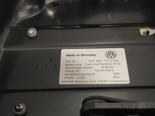  APOYABRAZOS CENTRAL VOLKSWAGEN T5 TRANSPORTER BUS (7H) 