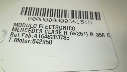  MODULO ELECTRONICO MERCEDES-BENZ CLASE R (BM 251) 