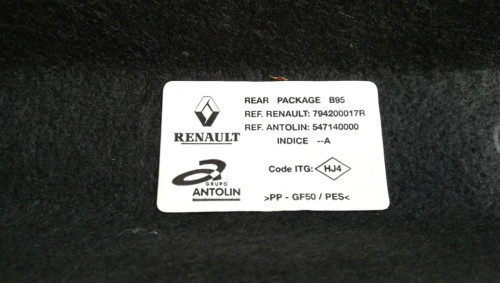  BANDEJA TRASERA RENAULT MEGANE III BERLINA 5P 