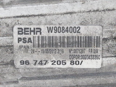 INTERCOOLER, PEUGEOT, 3008