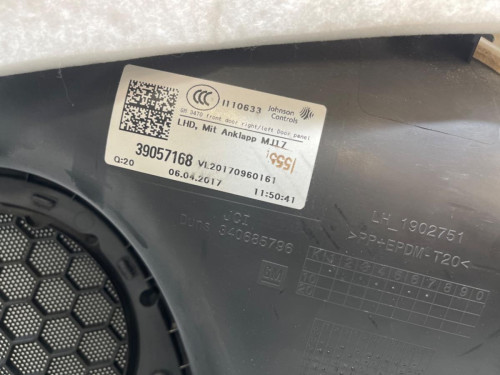 GUARNECIDO PUERTA DELANTERA IZQUIERDA OPEL ZAFIRA C 
