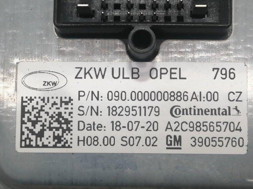  MODULO ELECTRONICO, OPEL, ASTRA K BERLINA 5P 