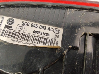 PILOTO TRASERO IZQUIERDO, Volkswagen, GOLF VII (5G1/BE1)