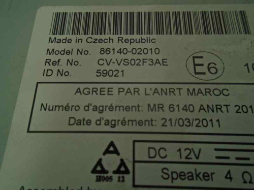 SISTEMA AUDIO / RADIO CD TOYOTA AURIS TOURING SPORTS (E18) 