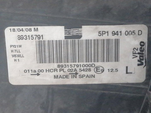  FARO IZQUIERDO, SEAT, ALTEA XL (5P5) 