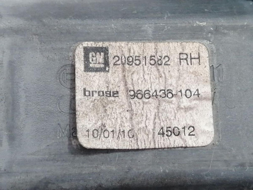  ELEVALUNAS DELANTERO DERECHO OPEL ASTRA J BERLINA 5P 