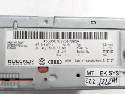  SISTEMA NAVEGACION GPS AUDI Q7 (4L) 