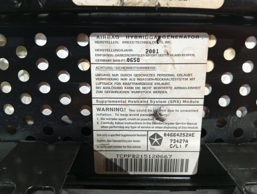  AIRBAG DELANTERO DERECHO CHRYSLER PT CRUISER 