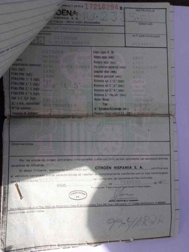 CITROEN BERLINGO — Donor Vehicle for Used Parts 