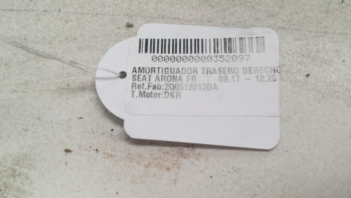  AMORTIGUADOR TRASERO DERECHO SEAT ARONA (KJ) 