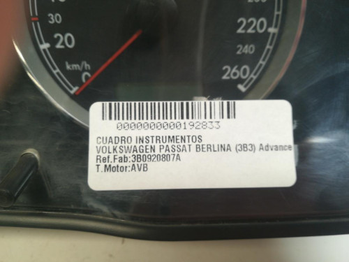  CUADRO INSTRUMENTOS VOLKSWAGEN PASSAT BERLINA (3B3) 