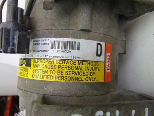  COMPRESOR AIRE ACONDICIONADO, NISSAN, ALMERA TINO (V10M) 