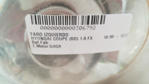  FARO IZQUIERDO HYUNDAI COUPE (RD) 
