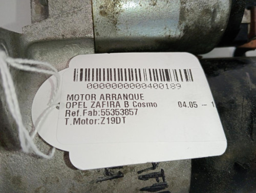  MOTOR ARRANQUE, OPEL, ZAFIRA B 