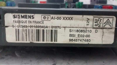CAJA RELES / FUSIBLES, PEUGEOT, 206