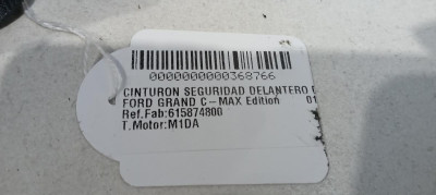CINTURON SEGURIDAD DELANTERO DERECHO, FORD, GRAND C-MAX (CB7)