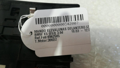 MANDO ELEVALUNAS DELANTERO IZQUIERDO, BMW, SERIE X5 (E53)