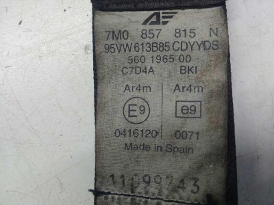 CINTURON SEGURIDAD TRASERO IZQUIERDO, VOLKSWAGEN, SHARAN (7M8)
