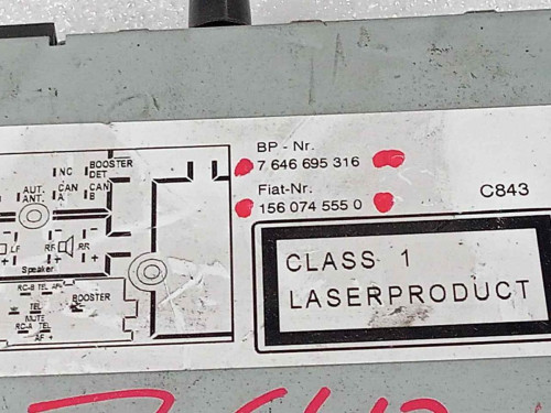  SISTEMA AUDIO / RADIO CD ALFA ROMEO 147 (190) 