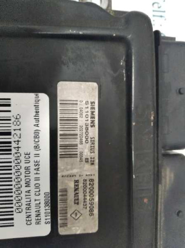  CENTRALITA MOTOR UCE RENAULT CLIO II FASE II (B/CB0) 
