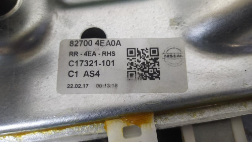 ELEVALUNAS TRASERO DERECHO NISSAN QASHQAI (J11E) 