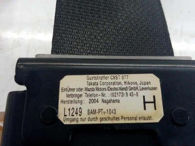 CINTURON SEGURIDAD DELANTERO DERECHO, MAZDA, 6 BERLINA (GG)