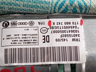 AIRBAG CORTINA DELANTERO DERECHO, VOLKSWAGEN, TOURAN (1T2)