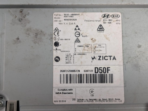  SISTEMA AUDIO / RADIO CD KIA STONIC (YBCUV) 