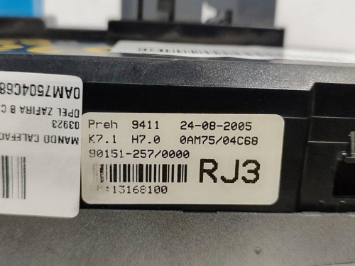  MANDO CALEFACCION / AIRE ACONDICIONADO, OPEL, ZAFIRA B 