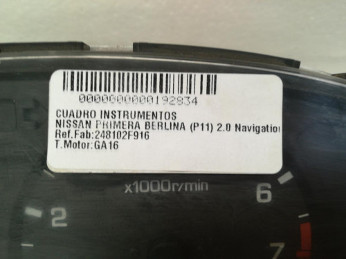  CUADRO INSTRUMENTOS Nissan PRIMERA BERLINA (P11) 