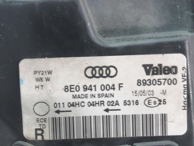 FARO DERECHO, AUDI, A4 BERLINA (8E)