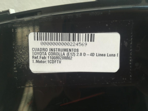  CUADRO INSTRUMENTOS TOYOTA COROLLA (E12) 