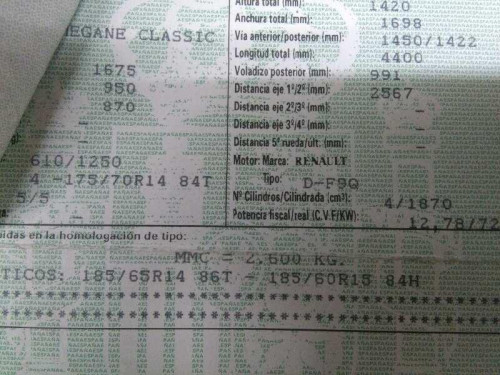  RENAULT MEGANE I CLASSIC (LA0) 