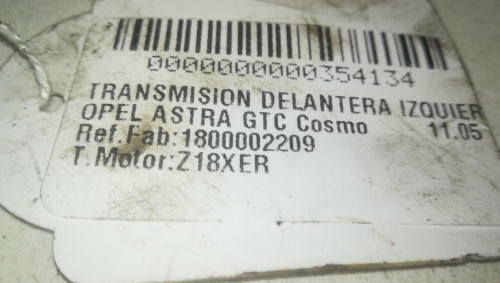 TRANSMISION DELANTERA IZQUIERDA Opel ASTRA H GTC 