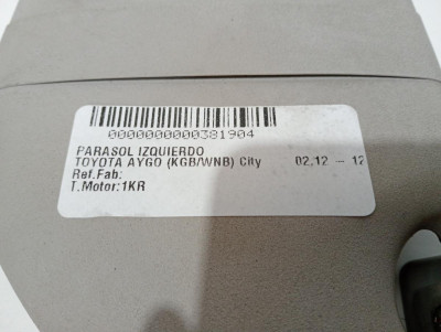 PARASOL IZQUIERDO, TOYOTA, AYGO (KGB/WNB)