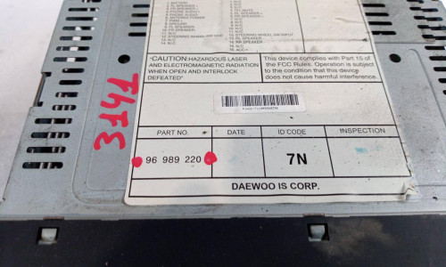  SISTEMA AUDIO / RADIO CD CHEVROLET AVEO HATCHBACK 