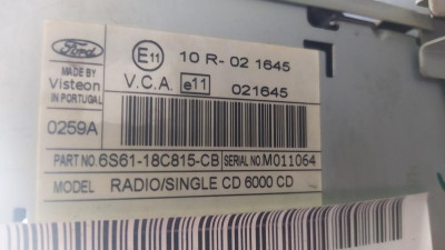 SISTEMA AUDIO / RADIO CD, Ford, FUSION (CBK)