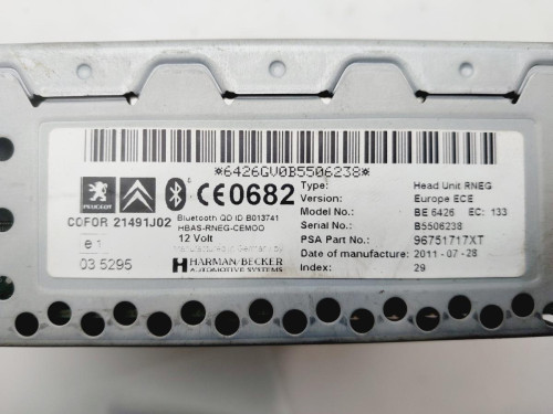 SISTEMA AUDIO / RADIO CD PEUGEOT 5008 
