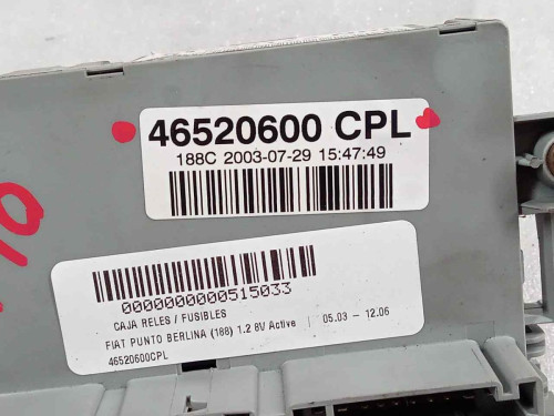 CAJA RELES / FUSIBLES Fiat II PUNTO (188) BERLINA 