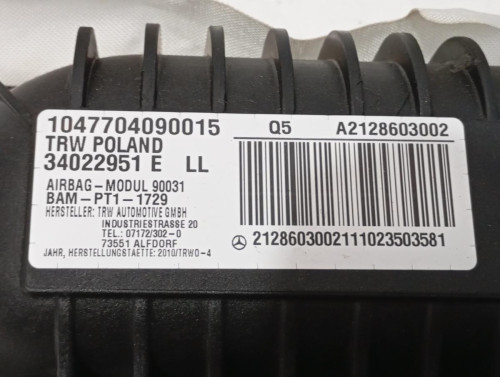 AIRBAG DELANTERO DERECHO MERCEDES-BENZ CLASE E (BM 212) FAMILIAR 