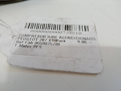COMPRESOR AIRE ACONDICIONADO, PEUGEOT, 207