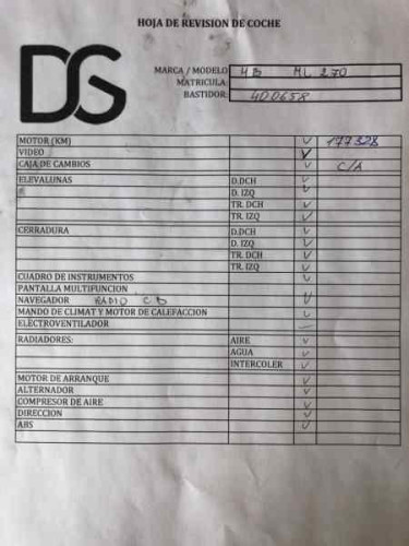 MERCEDES-BENZ CLASE ML (BM 163), MERCEDES-BENZ, CLASE ML (BM 163)