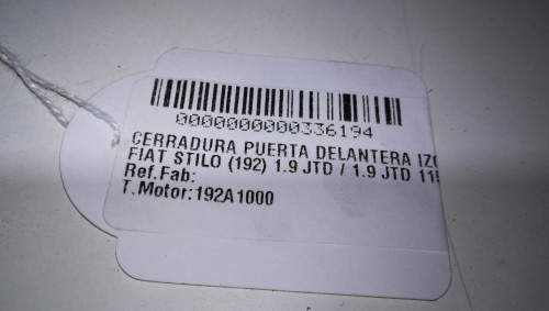  CERRADURA PUERTA DELANTERA IZQUIERDA FIAT STILO (192) 
